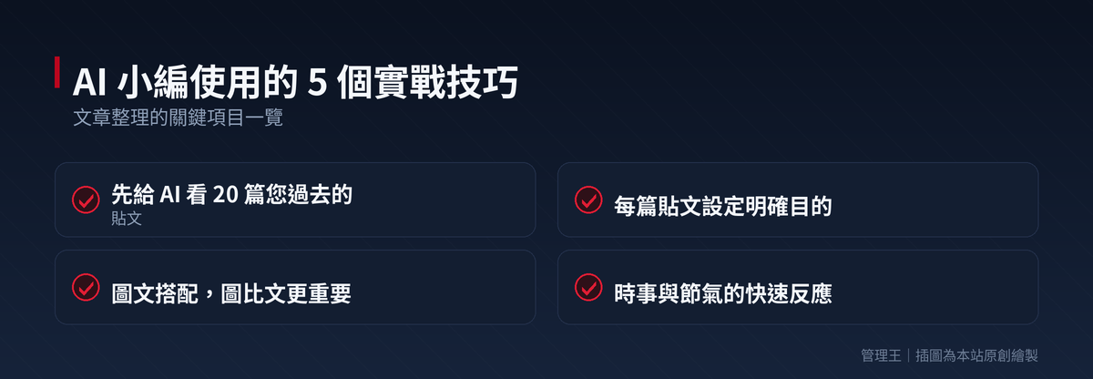 AI 小編怎麼選?2026 台灣社群行銷工具實戰指南(Jasper、Copy.ai、管理王比較)：本文重點整理