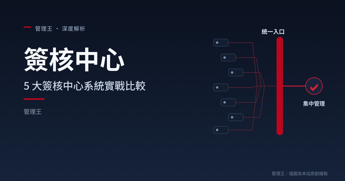 2026 台灣企業數位簽核指南：選擇最適合的簽核中心系統（Kissflow、Cflow、管理王比較）